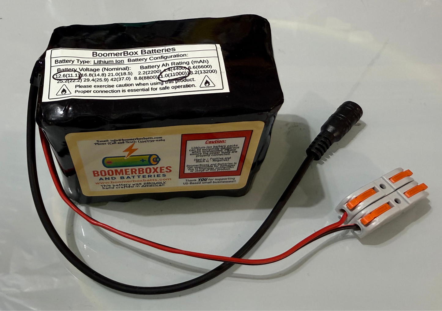 12.6V (12V) 11.0Ah Lithium-Ion Battery Pack – Compact, Reliable Power for Your Projects