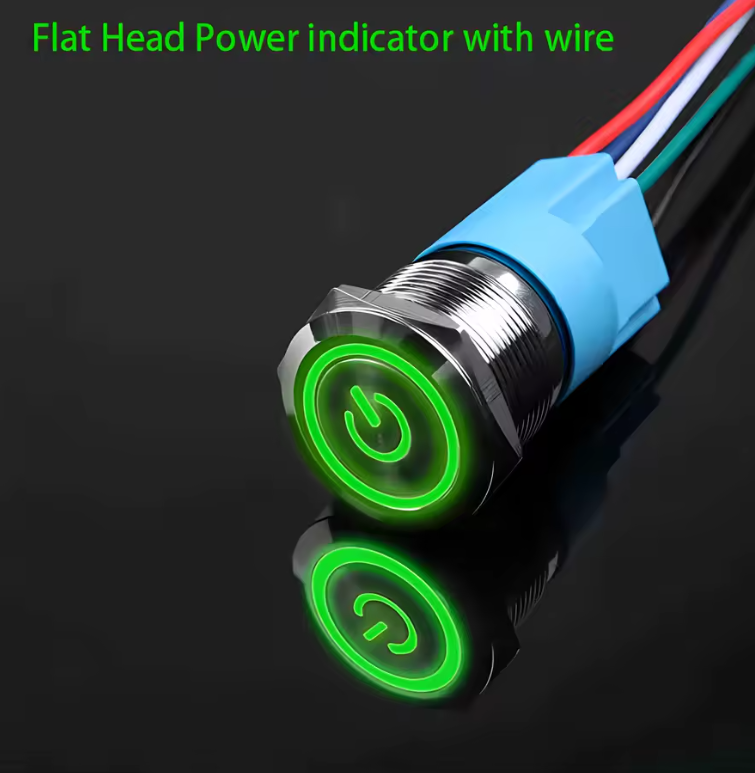 Waterproof Latching Push Button Switch with LED