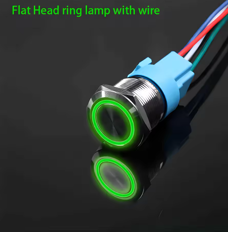 Waterproof Latching Push Button Switch with LED