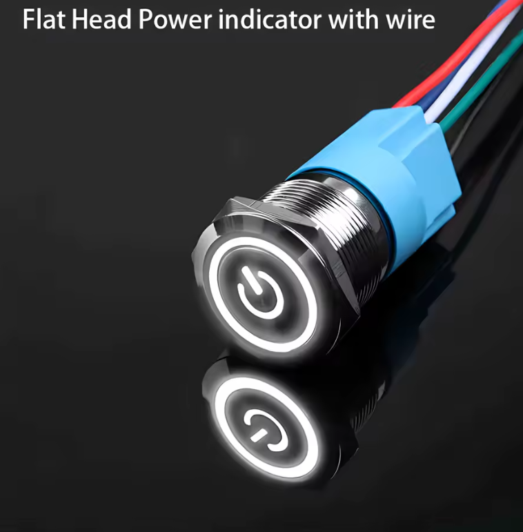 Waterproof Latching Push Button Switch with LED