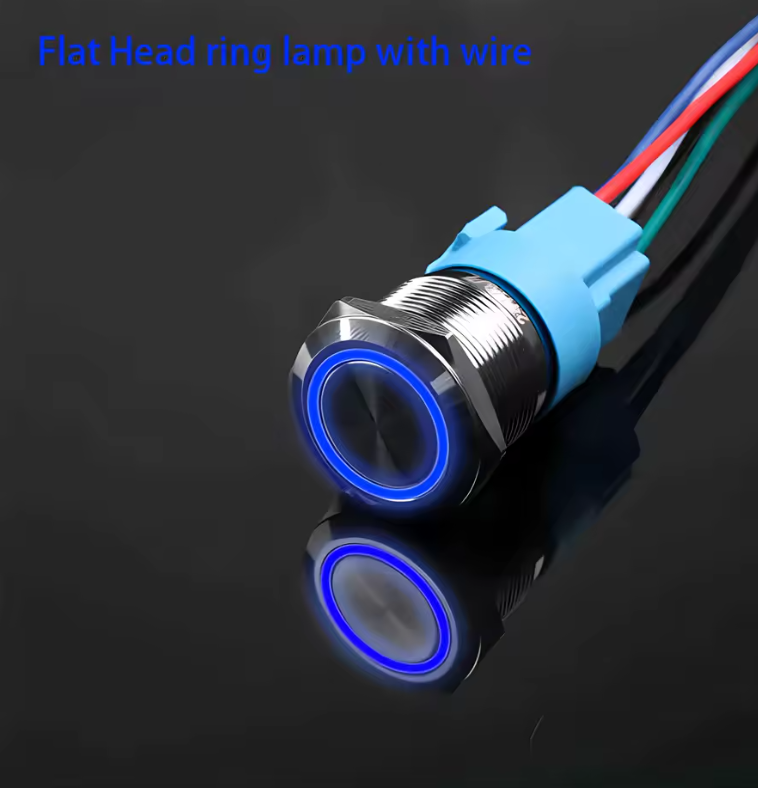 Waterproof Latching Push Button Switch with LED