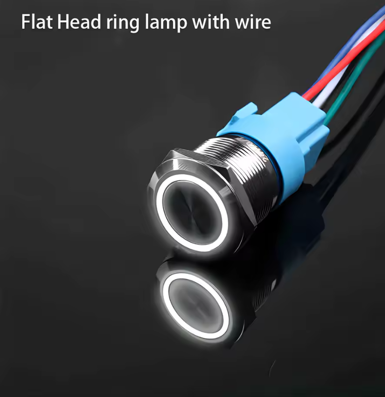 Waterproof Latching Push Button Switch with LED