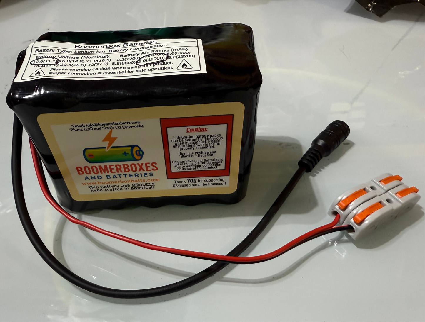 12.6V (12V) 11.0Ah Lithium-Ion Battery Pack – Compact, Reliable Power for Your Projects